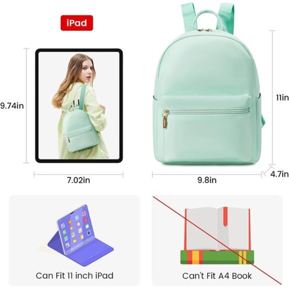 Mini Waterproof Backpack for Women - Lightweight Daily Purse - Picture 4 of 7